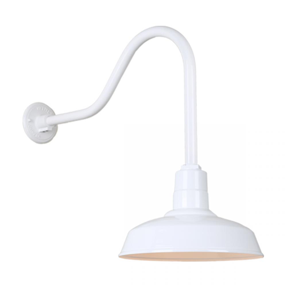 16" Gooseneck Light Warehouse Shade, QSNHL-H Arm