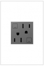  AGFTR2152M4 - adorne® Tamper-Resistant 15A Duplex Self-Test GFCI Receptacles, Magnesium