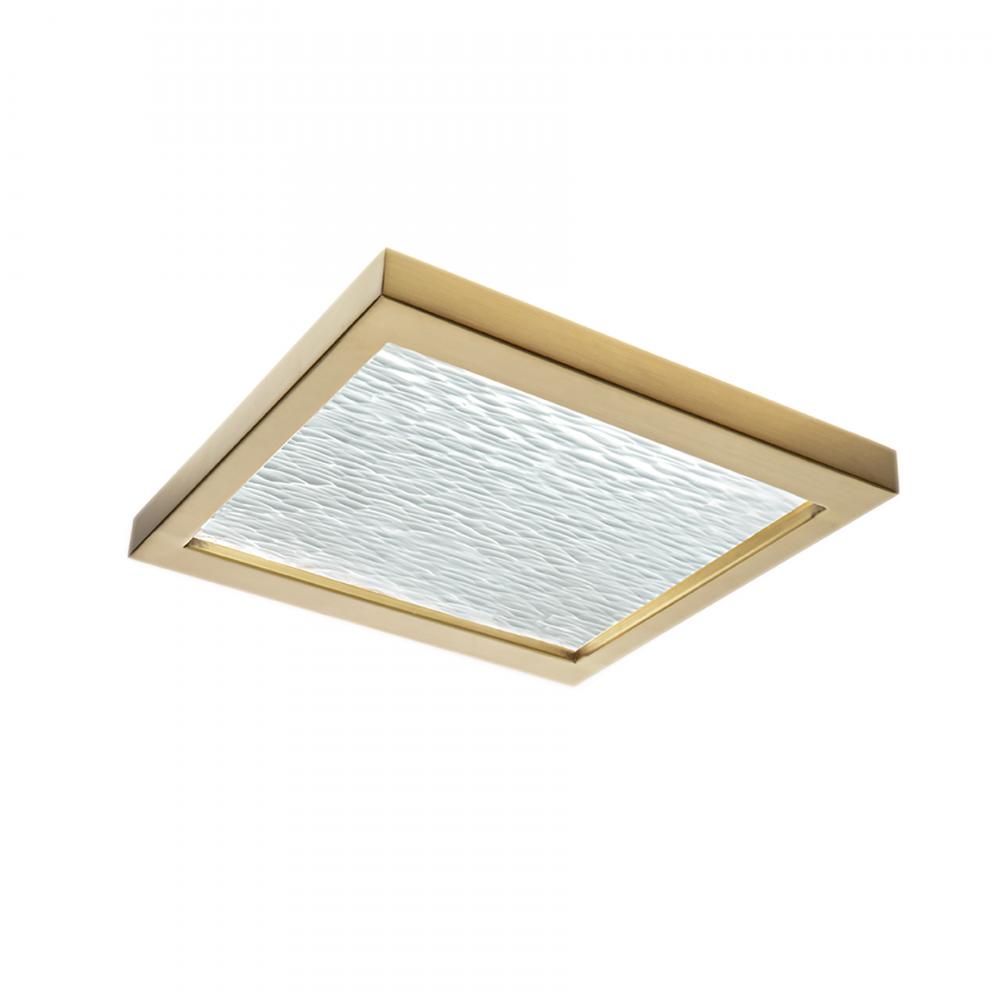 For-Square LED Flush Mount Light - Satin Brass