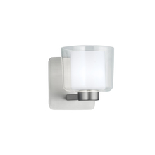 Norwell 5331-BN-CL - Alexus 1-Light Vanity Sconce - Brushed Nickel