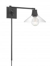 Norwell 6661-MB-CL - Dillon Swing Arm Wall Sconce - Matte Black