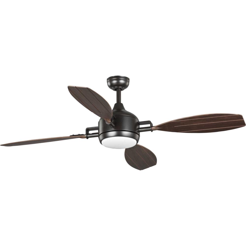 Rudder Collection  Indoor/Outdoor 56" Four-Blade Bronze Ceiling Fan