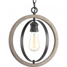 Progress P500092-143 - Conestee Collection One-Light Graphite Farmhouse Pendant Light