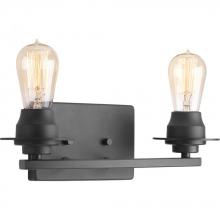 Progress P300009-143 - Debut Collection Two-Light Graphite Farmhouse Bath Vanity Light