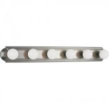 Progress P3026-09 - Broadway Collection Six-Light Brushed Nickel Traditional Bath Vanity Light