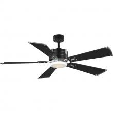 Progress P250021-031-30 - Glenfalls Collection 5-Blade Reversible Matte Black 56-Inch AC Motor LED Transitional Ceiling Fan