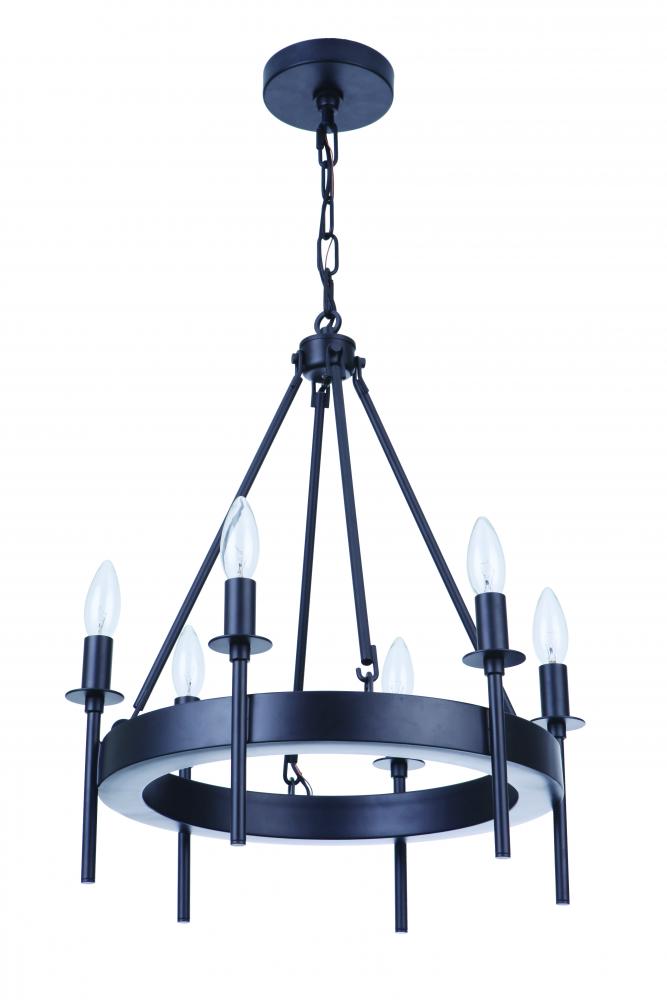 Larrson 6 Light Chandelier in Flat Black