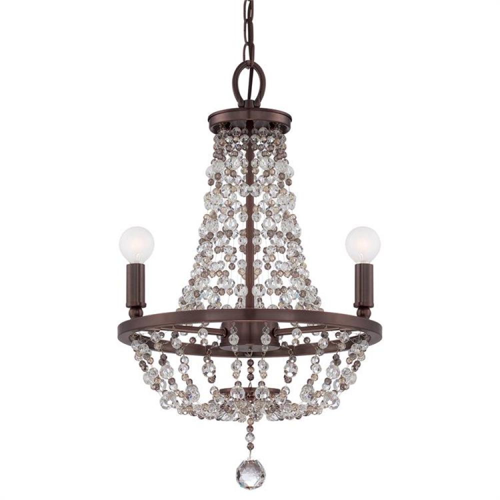 Channing 3 Light Chocolate Bronze Mini Chandelier