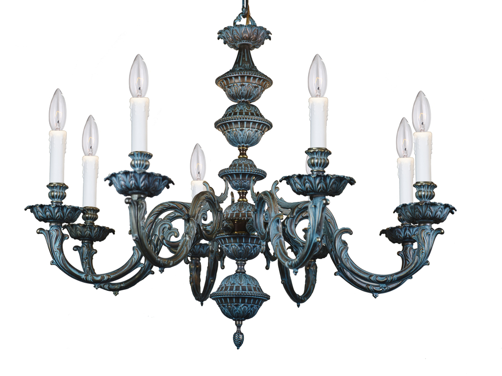 Crystorama 8 Light Bronze Patina Chandelier