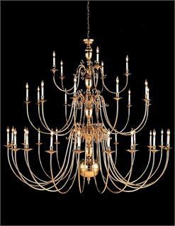 48 Light Polished Brass Chandelier