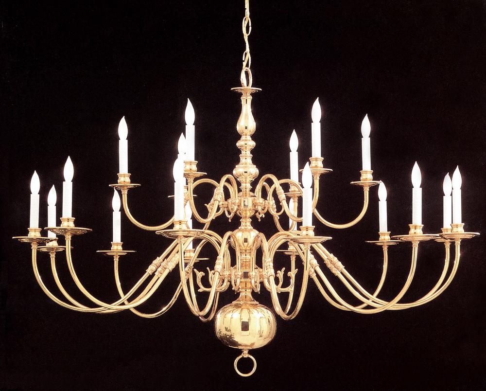 Crystorama 18 Light Polished Brass Chandelier