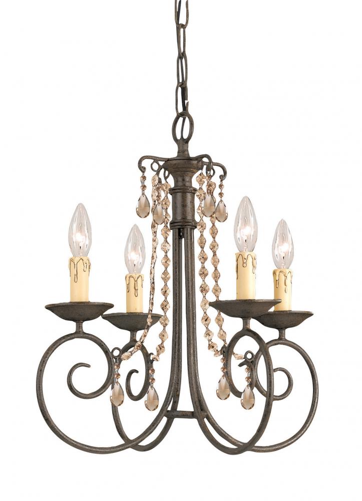 Crystorama Soho 4 Light Mini Chandelier