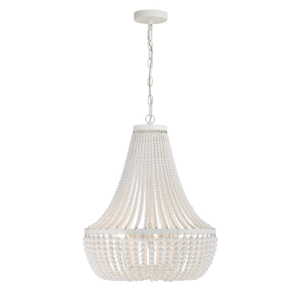 Rylee 6 Light Matte White Chandelier