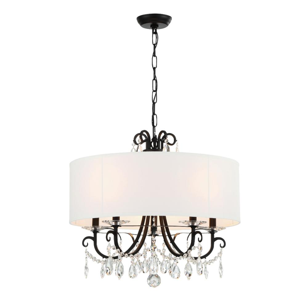 Othello 5 Light Matte Black Chandelier