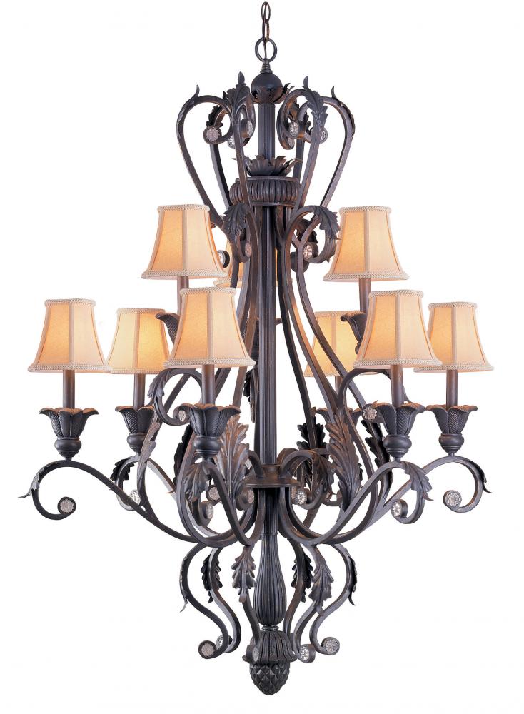 Crystorama 9 Light Champagne Chandelier