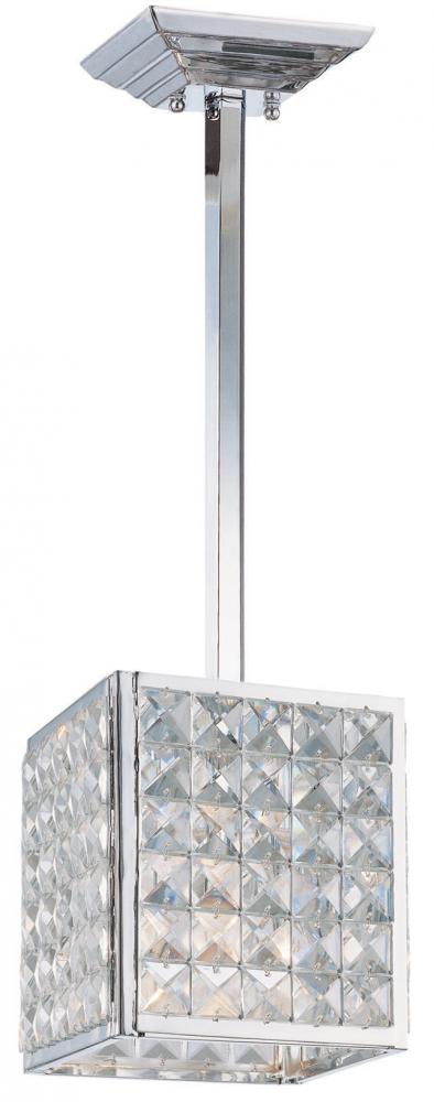 Chelsea 1 Light Crystal Chrome Pendant