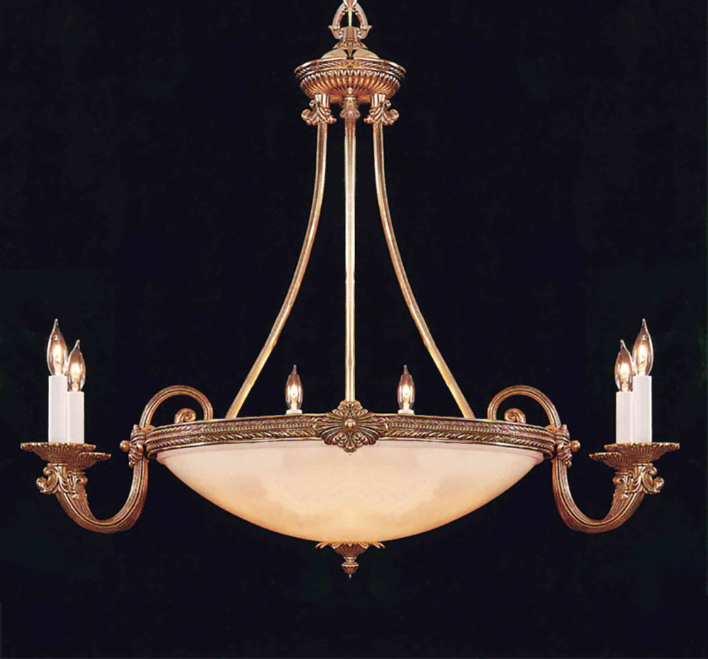 Crystorama 9 Light Olde Brass Chandelier