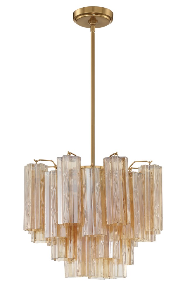 Addis 4 Light Aged Brass Chandelier