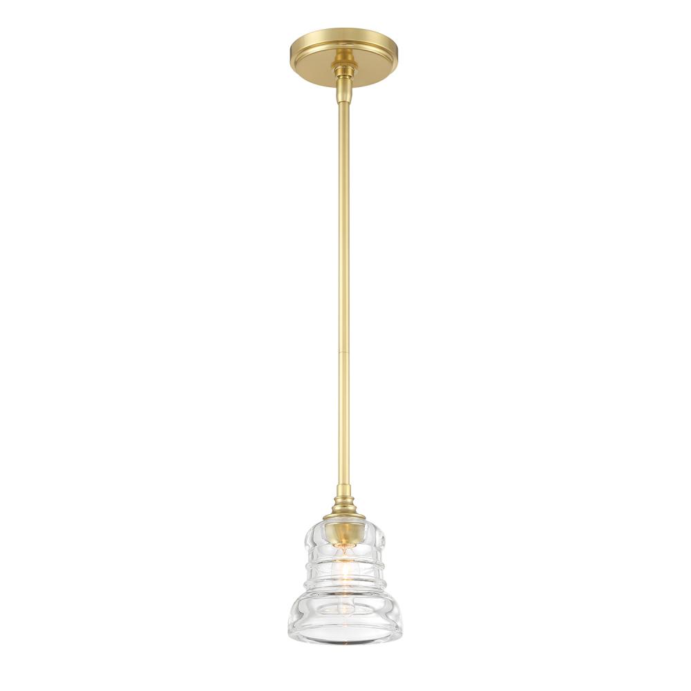 Gregory 1 Light Aged Brass Mini Pendant