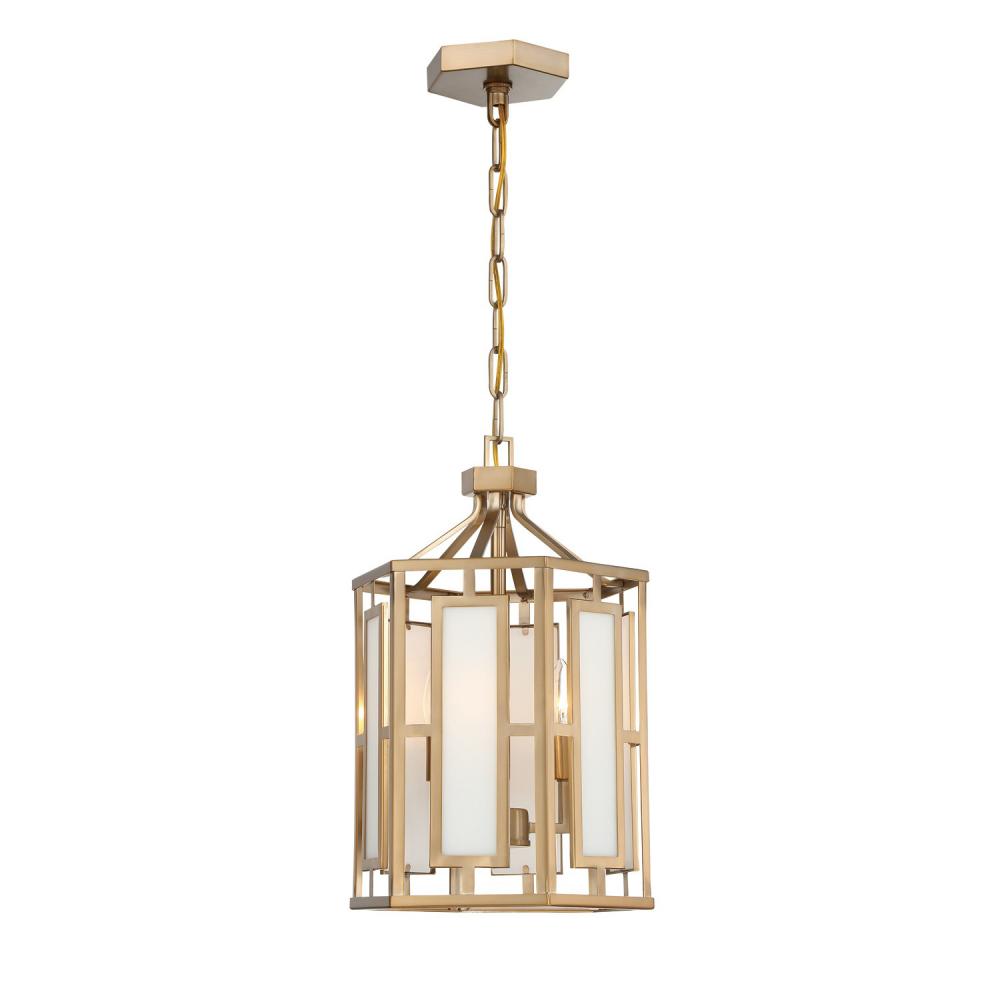 Libby Langdon for Crystorama Hillcrest 3 Light Vibrant Gold Mini Chandelier