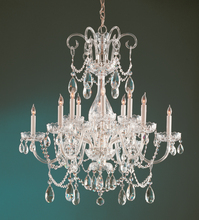 Crystorama 1035-PB-CL-MWP - Traditional Crystal 12 Light Crystal Brass Chandelier