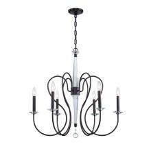 Crystorama 2276-VZ - Bentley 6 Light Vibrant Bronze Chandelier