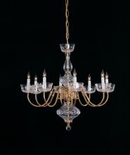 Crystorama 4208-PB - Crystorama 8 Light Brass Chandelier