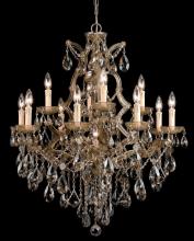 Crystorama 4413-AB-GT-MWP - Maria Theresa 13 Light Golden Teak Crystal Brass Chandelier