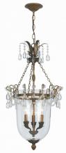 Crystorama 5713-AB - 3 Light Antique Brass Large Pendant