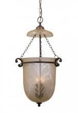 Crystorama 5763-BU - Bronze Umber Lantern W15" H25" 3-60W Q2