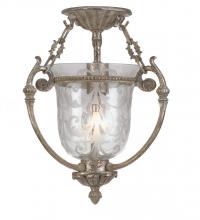 Crystorama 5771-AS - Crystorama Camden 1 Light Glass Silver Ceiling Mount