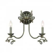 Crystorama 6102-AB - Crystorama 2 Light Brass Sconce