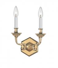 Crystorama 612-PB - 2 Light Polished Brass Cast Brass Wall Mount I