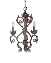 Crystorama 6803-DR - Crystorama Winslow 3 Light Dark Rust Mini Chandelier