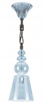 Crystorama 9840-CH-IB - Crystorama Harper 1 Light Ice Blue Glass Chrome Pendant I