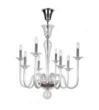 Crystorama 9908-CH-CL - Pablo 8 Light Chrome Chandelier