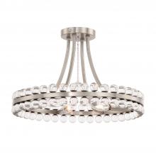 Crystorama CLO-8894-BN - Clover 4 Light Brushed Nickel Semi Flush Mount