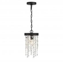  WIN-610-BF-CL-MWP - Winham 1 Light Black Forged Mini Pendant