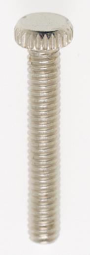 Steel Knurled Head Thumb Screw; 8/32; 1" Length; Nickel Plated Finish