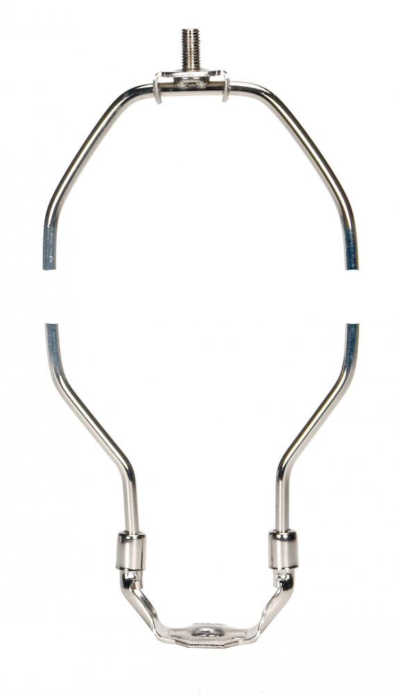 Light Duty Harp; Polished Nickel Finish; 11" Height; 1/8 IP Saddle; 1/4-27 Thread; 125 Carton