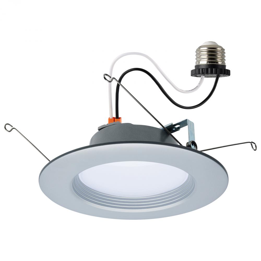 9 Watt; LED Downlight Retrofit; 5-6 Inch; CCT Selectable; 120 Volts; Brushed Nickel Finish