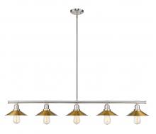 Z-Lite 613-5L-BN+FB - 5 Light Linear Chandelier