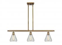  516-3I-BB-G275 - Conesus - 3 Light - 36 inch - Brushed Brass - Cord hung - Island Light