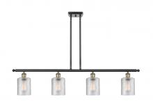  516-4I-BAB-G112 - Cobbleskill - 4 Light - 48 inch - Black Antique Brass - Cord hung - Island Light