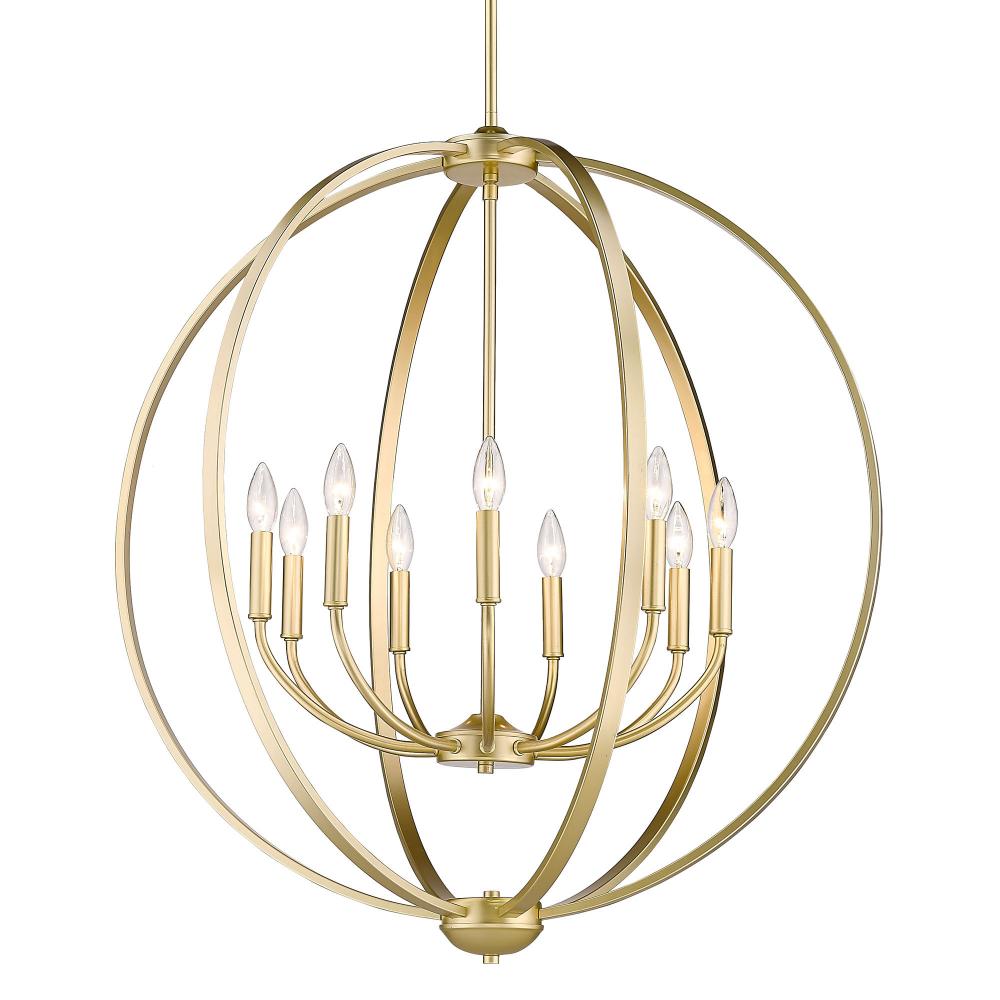 Colson OG 9 Light Chandelier in Olympic Gold