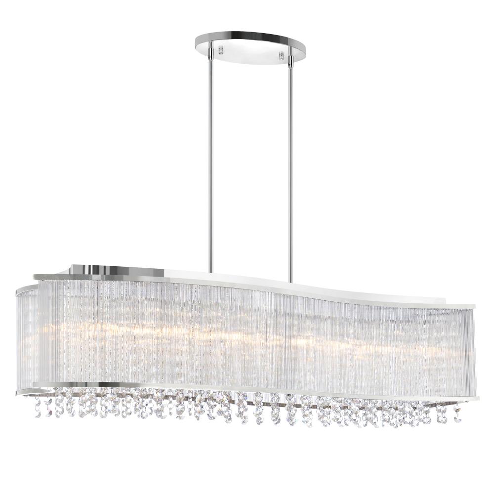 Elsa 6 Light Drum Shade Chandelier With Chrome Finish