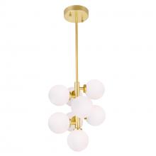 CWI LIGHTING 1020P12-8-602 - Arya 8 Light Pendant With Satin Gold Finish