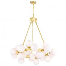 CWI LIGHTING 1020P26-25-602 - Arya 25 Light Chandelier With Satin Gold Finish