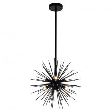 CWI LIGHTING 1034P16-6-101 - Savannah 6 Light Chandelier With Black Finish