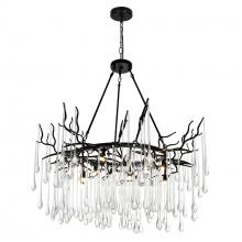 CWI LIGHTING 1094P43-12-101 - Anita 12 Light Chandelier With Black Finish